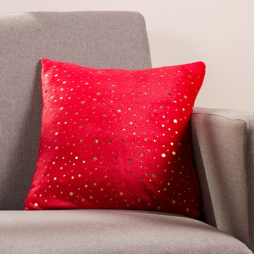 Poszewka Flanelowa Festive dots 40x40 cm