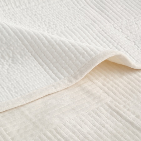 Jednokolorowa narzuta na łóżko Quadron 200x220 cm z motywem geometrycznym