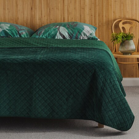 Narzuta Welwetowa w Wytłaczany Geometryczny Wzór Mismi 200x220 cm