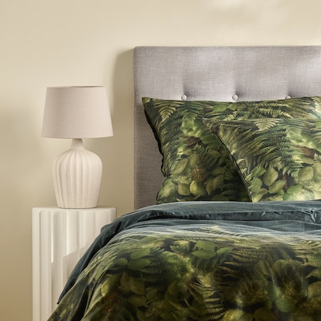 Pościel z bawełny satynowej Pesiso 200x220 cm z motywem liściastym