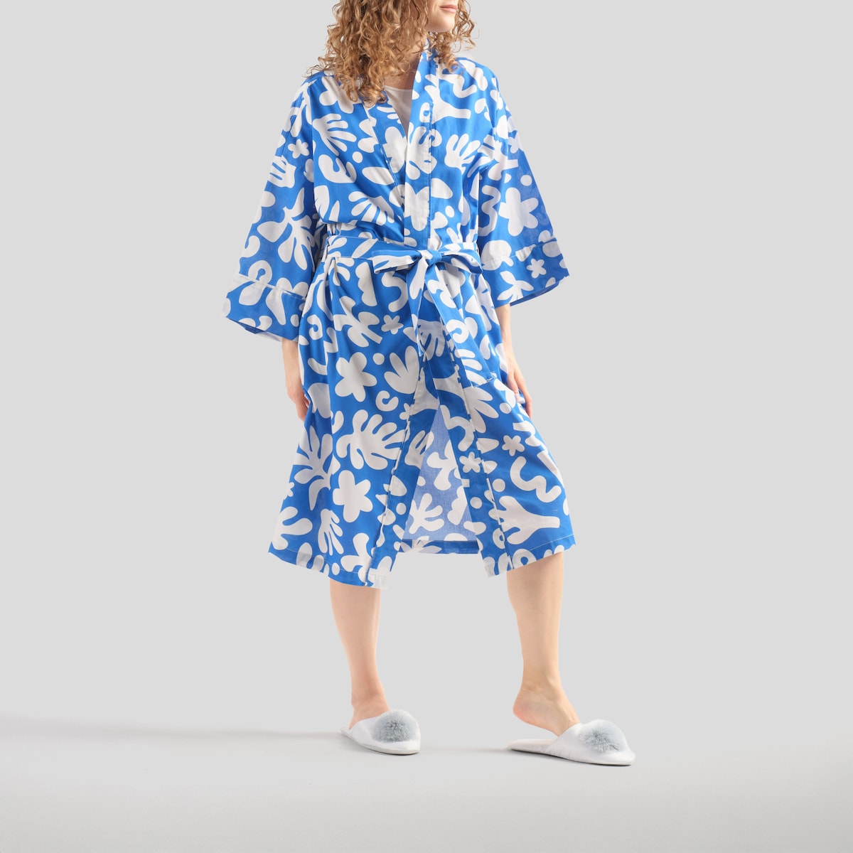 Szlafrok Z Bawełny Breeze z motywem morskim