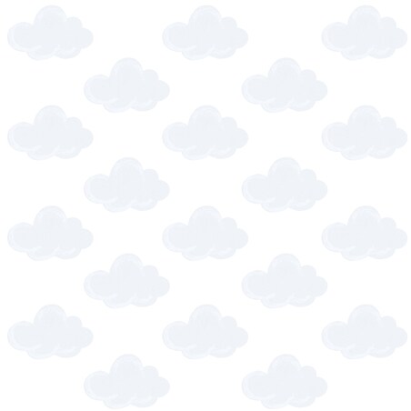 Naklejki Na Ścianę Dla Dzieci Białe Chmurki Pastelowe Chmury Boho Zestaw 60x30cm