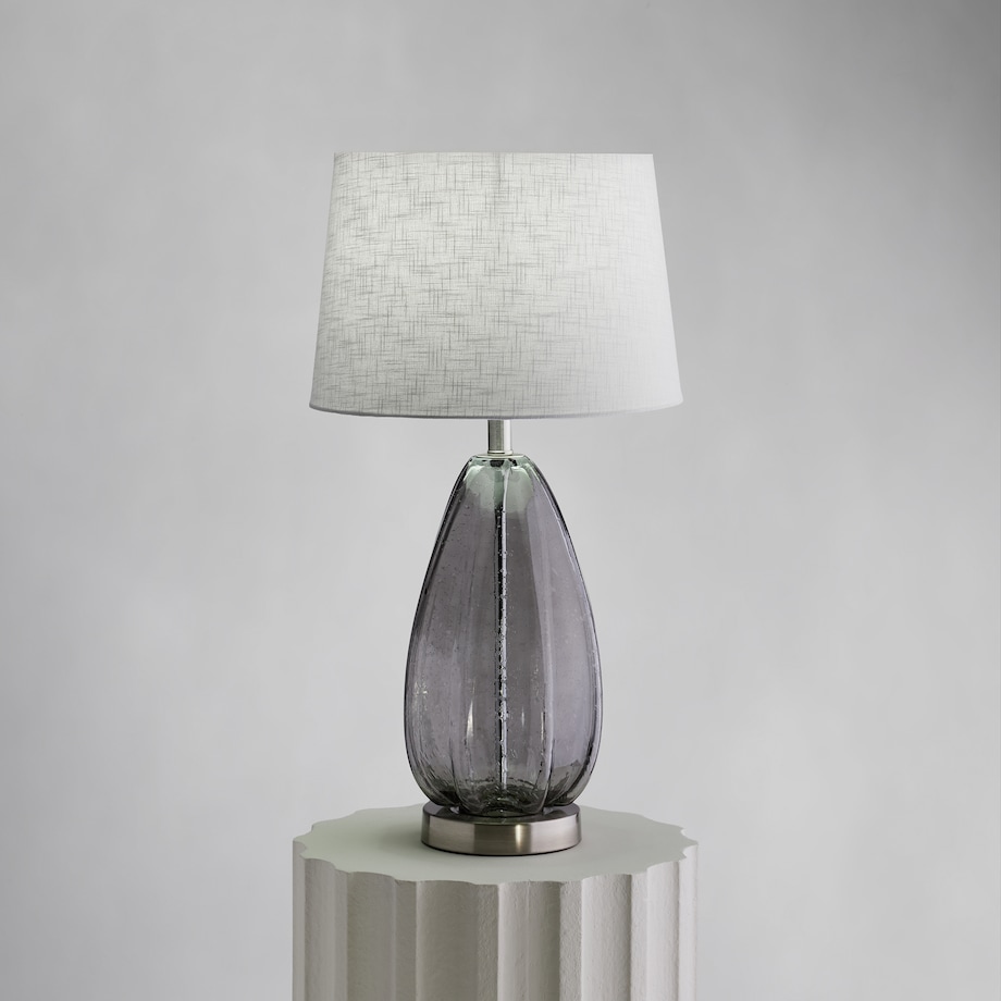 Lampa Stołowa Ze Szklaną Podstawą Glasis