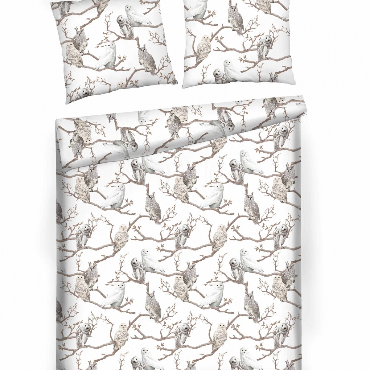 Pościel Bawełniana Owls 160x200 cm