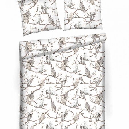 Pościel Bawełniana Owls 160x200 cm