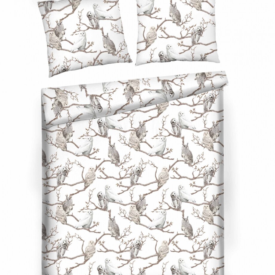 Pościel Bawełniana Owls 160x200 cm