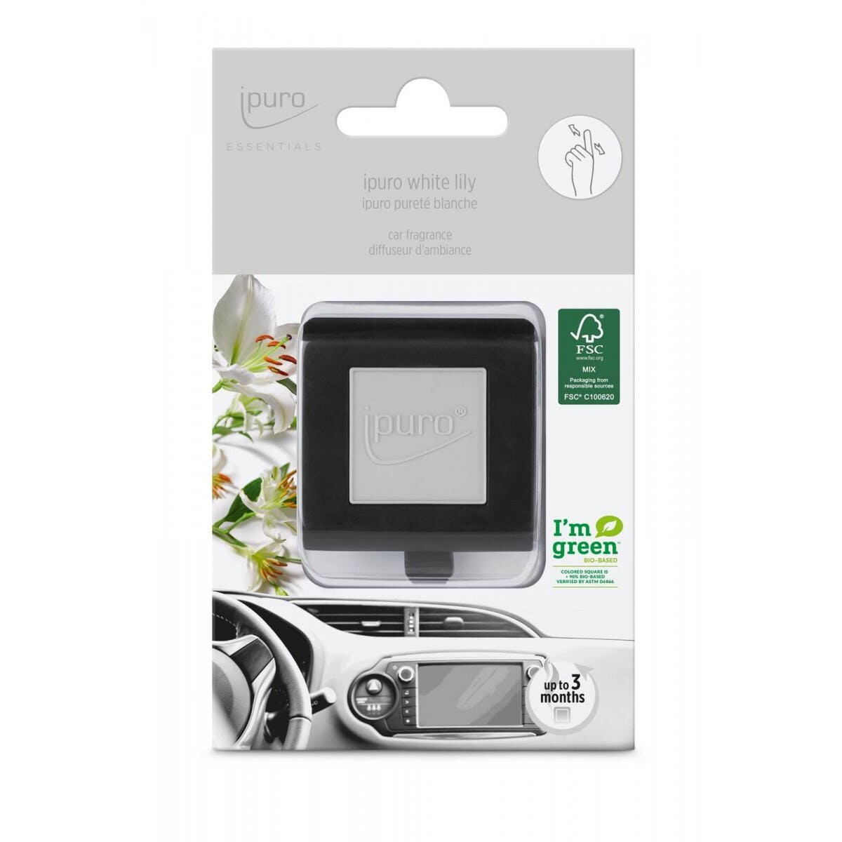 Zapach do samochodu ipuro ESSENTIALS, White Lily