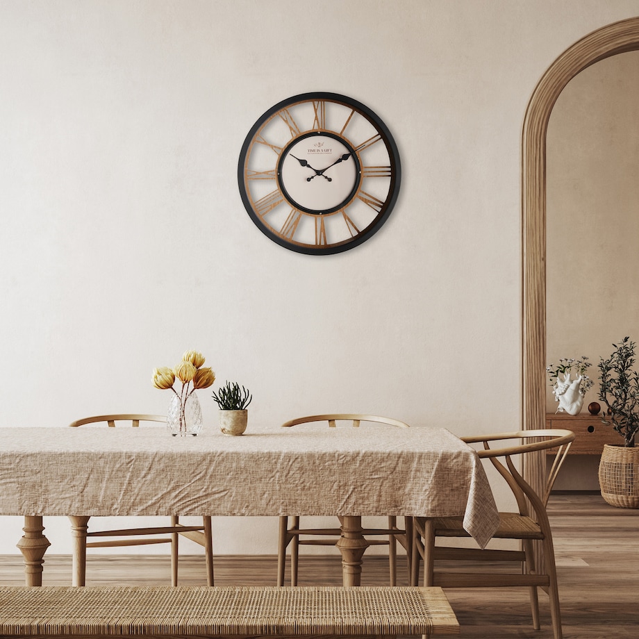 industrialny zegar ścienny eroma wood 2 ø 40 cm