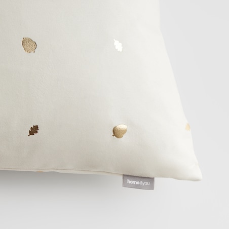 Poszewka Welwetowa Acroni 45x45 cm z motywem liści