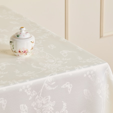 Obrus Żakardowy Allanis 130x180 cm z motywem kwiatowym