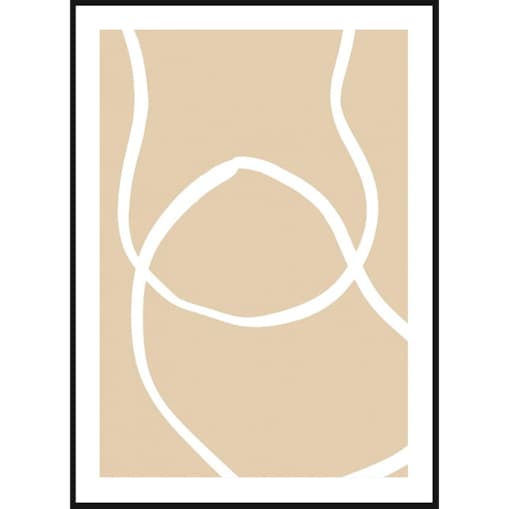 Poster Story, Plakat, Obraz - Beżowe Linie No2