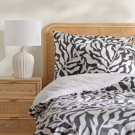 Pościel Bawełniana Kamea 160x200 cm z motywem liściastym