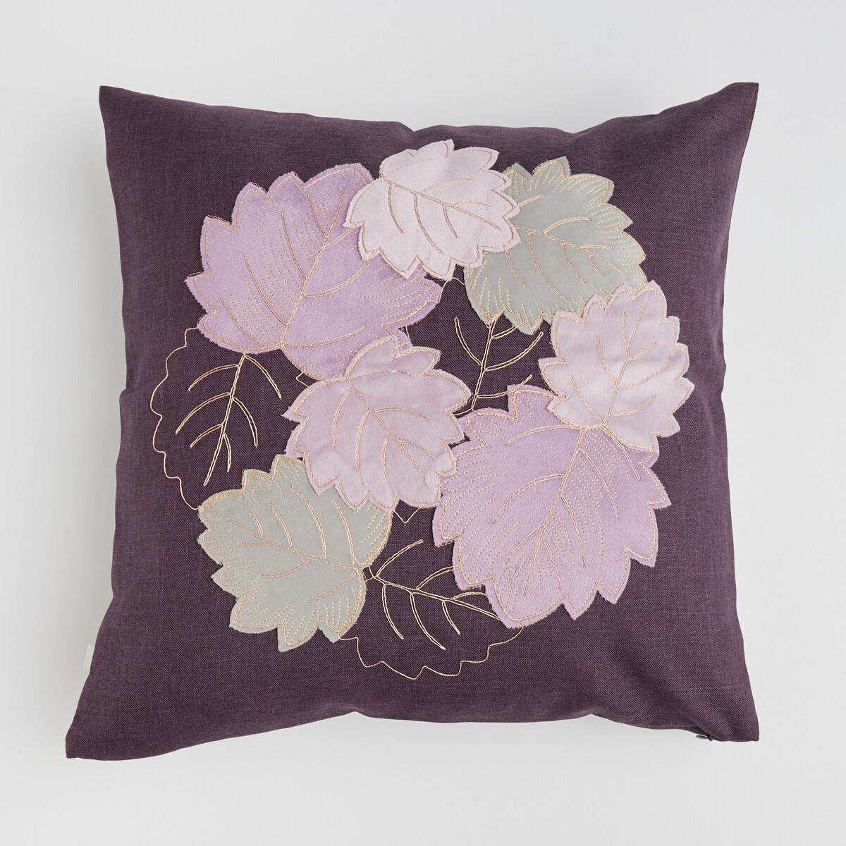 Poszewka Haftowana Figgo 45x45 cm z motywem liści