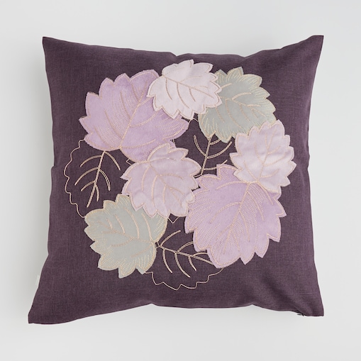 Poszewka Haftowana Figgo 45x45 cm z motywem liści