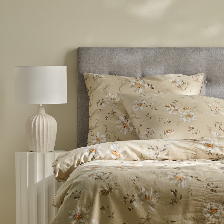 Pościel z bawełny satynowej Jasmina 200x220 cm z motywem kwiatowym