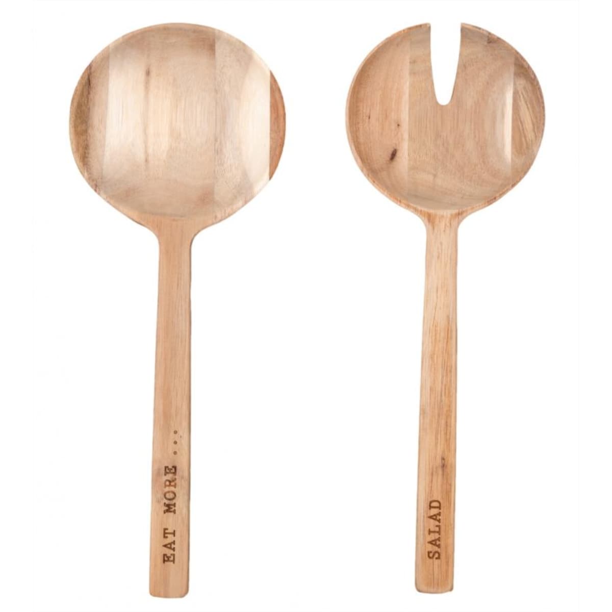 Drewniane łyżki do sałaty - Eat more salad, 27 cm, Raeder