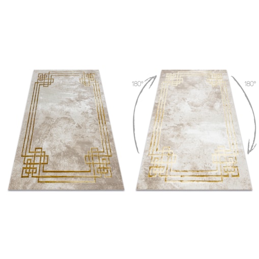 Dywan BLISS Z203AZ137 krem / złoty - Ramka, 120x170 cm