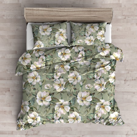 Pościel z bawełny satynowej Dunno 160x200 cm z wzorem kwiatowym