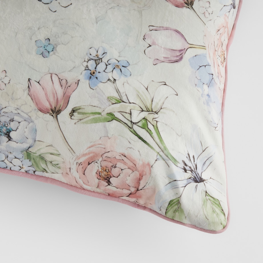 Poszewka z nadrukiem Belleoni 45x45 cm z motywem kwiatowym