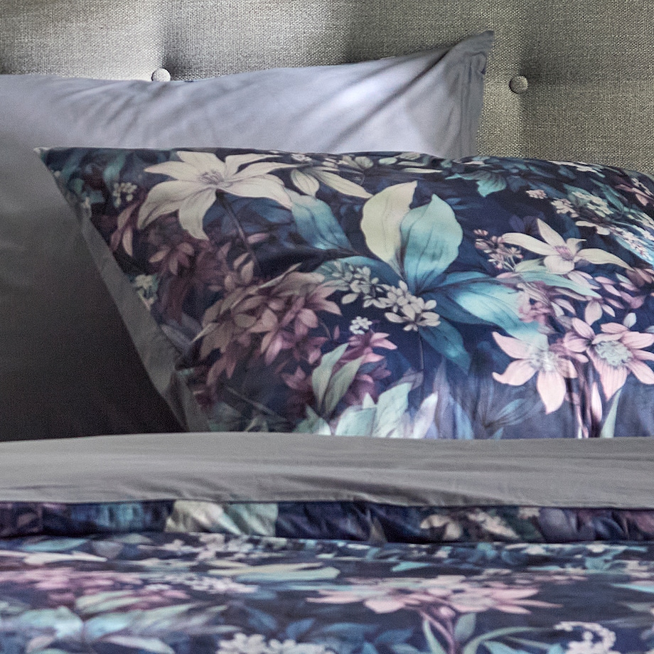 Pościel Welwetowa Rottis 200x220 cm z motywem roślinnym