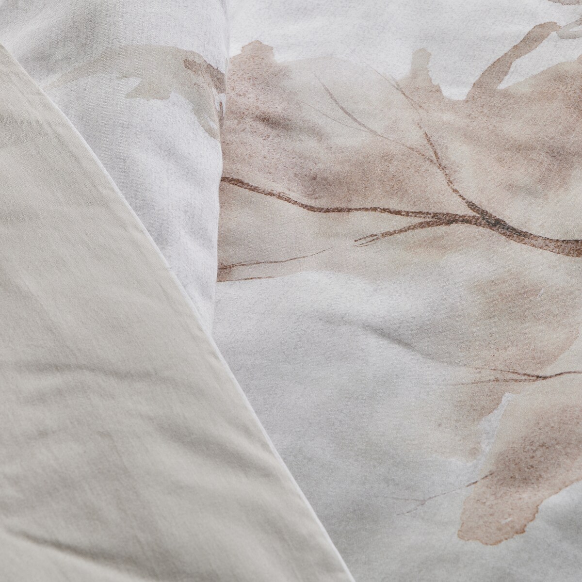 Pościel z bawełny satynowej Velrano 160x200 cm z motywem liściastym