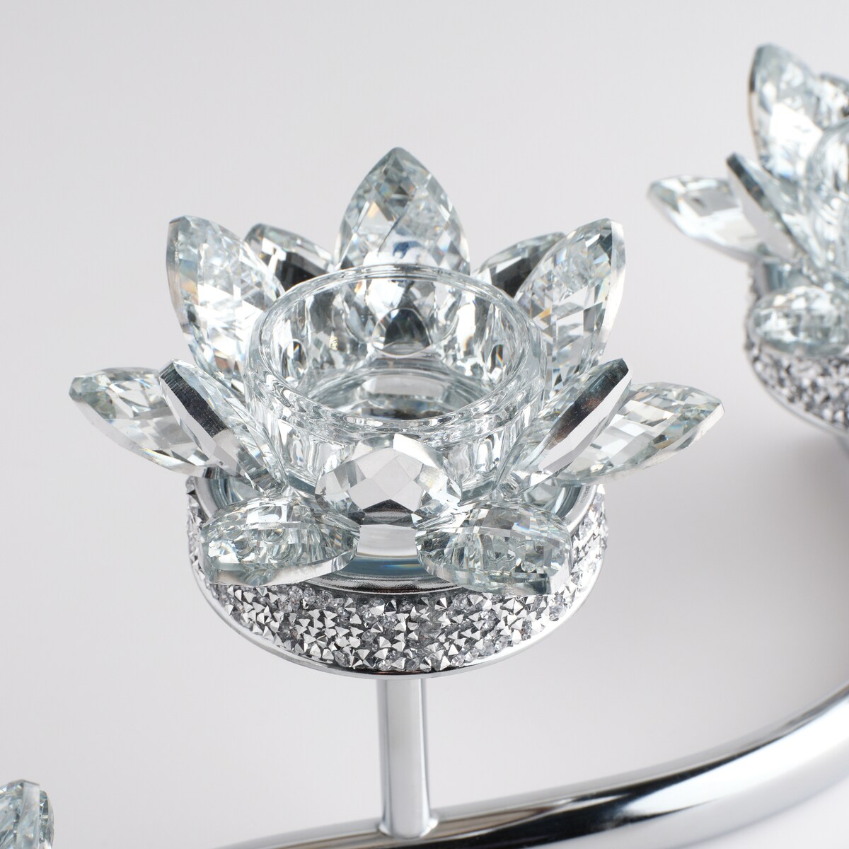 Świecznik potrójny Cristal shine wave