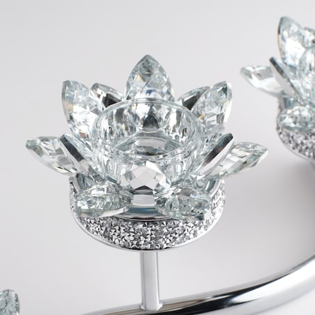 Świecznik potrójny Cristal shine wave