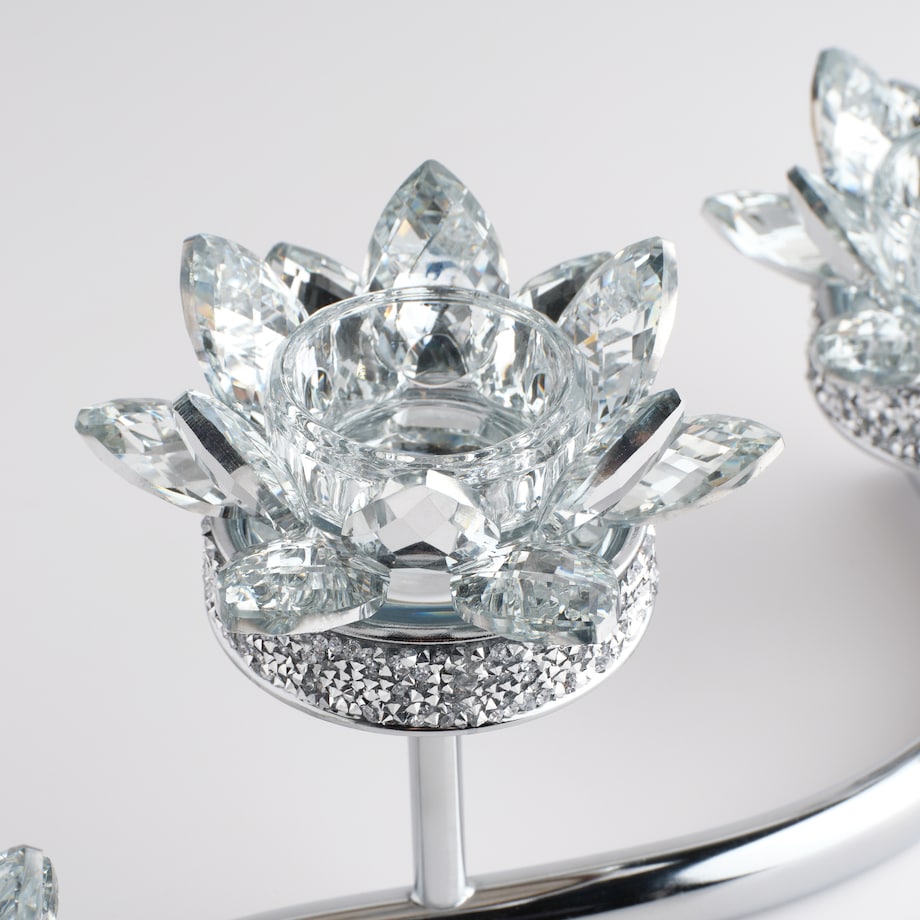 Świecznik potrójny Cristal shine wave