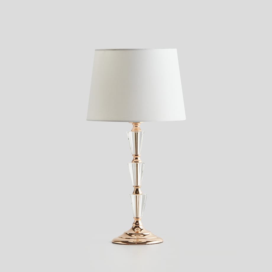 elegancka lampa stołowa z kryształową podstawą izzy