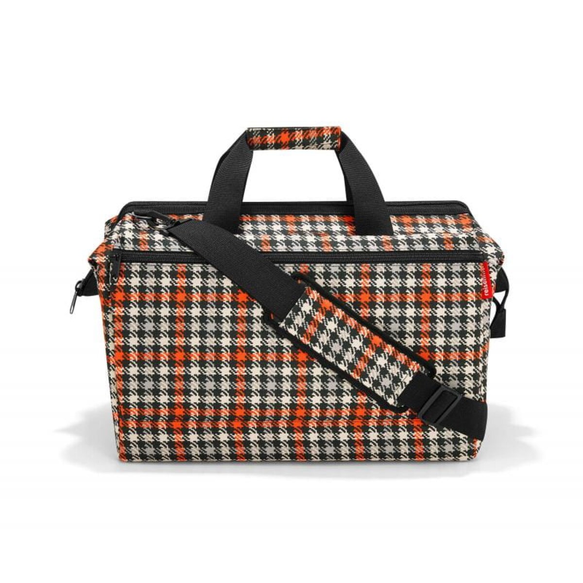 Torba allrounder L pocket glencheck red - poliester, 32 l