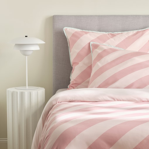 Pościel z mikrofibry z lamówką Pasiu 160x200 cm w paski