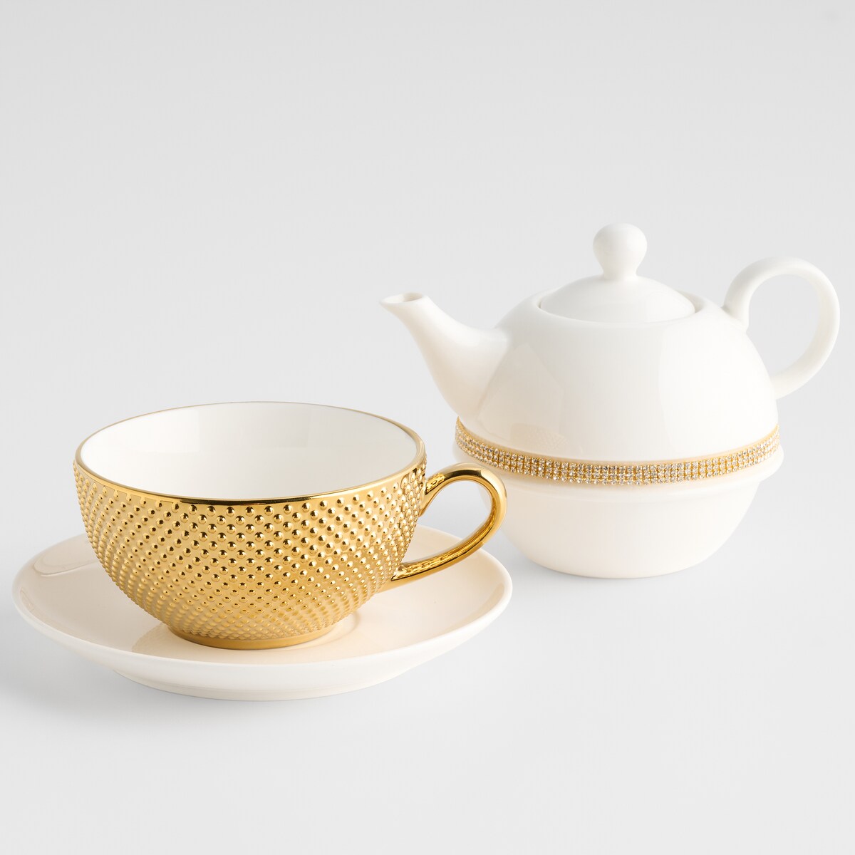 Czajniczek Z Filiżanką Glamtis gold