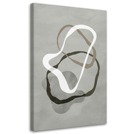 Obraz na płótnie, Abstrakcyjne szare linie boho