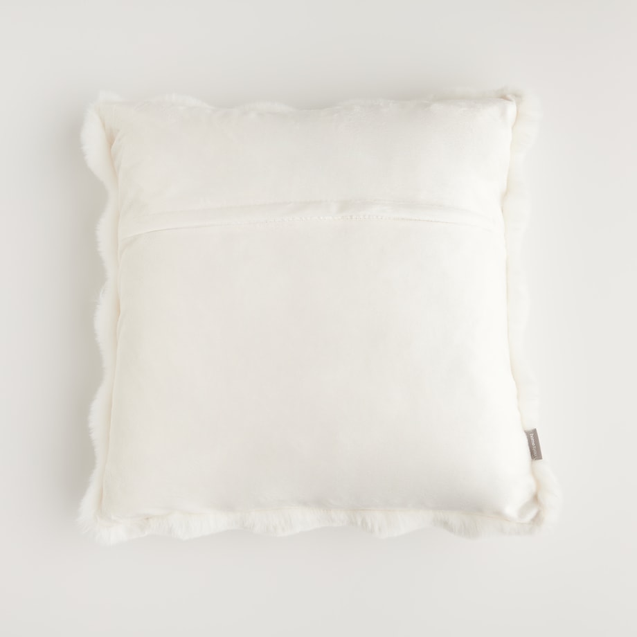 Poszewka Futrzana Bares 45x45 cm w kratę