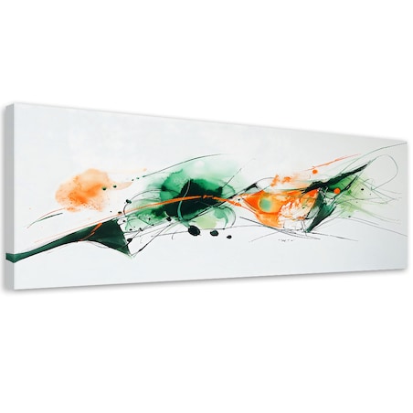 Feeby Obraz na płótnie, Abstrakcja Kolorowe Plamy Akwarela 120x40