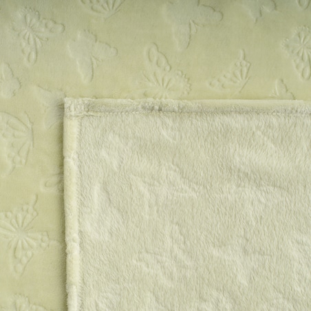 Jednokolorowy koc z wytłoczonym wzorem Yriale 150x200 cm