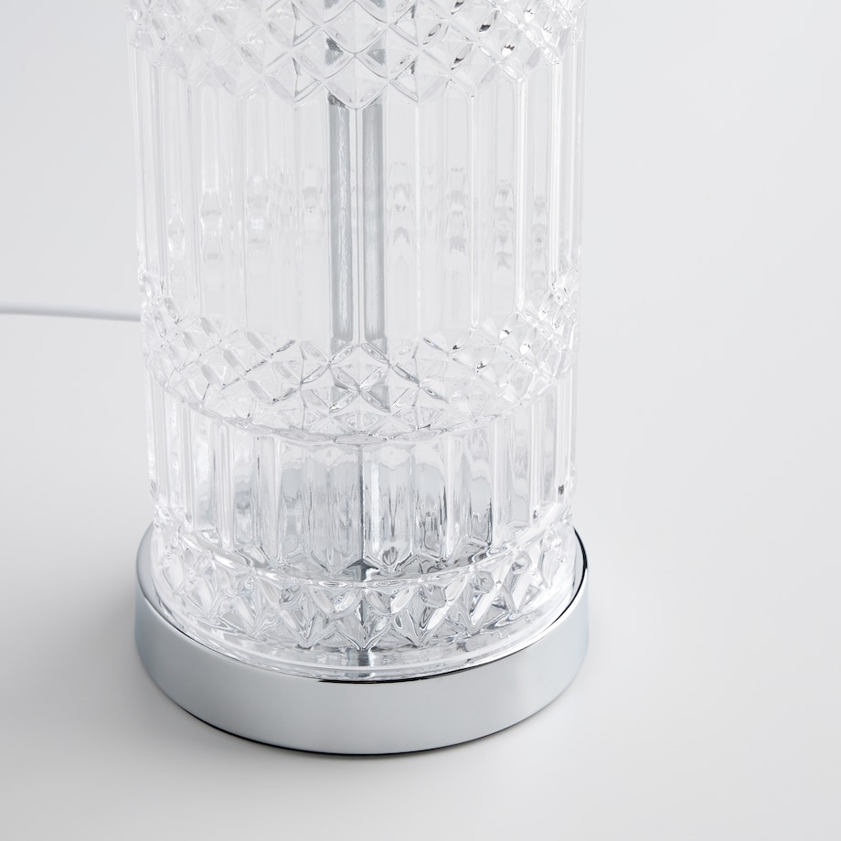 Camden lampa stołowa ze szklaną podstawą