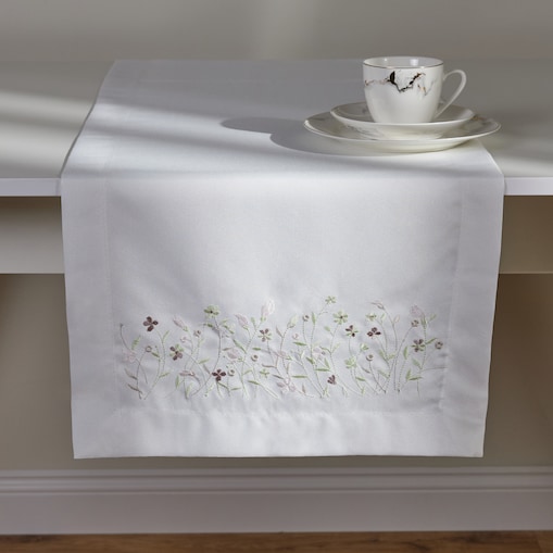 Bieżnik Pineli 40x180 cm z wzorem kwiatowym