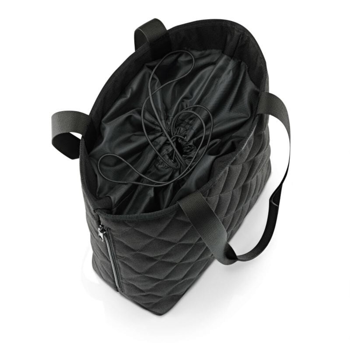 Torba classic shopper m rhombus black, 8 l