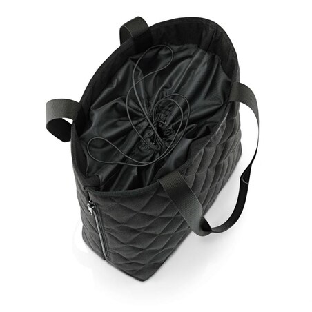 Torba classic shopper m rhombus black, 8 l