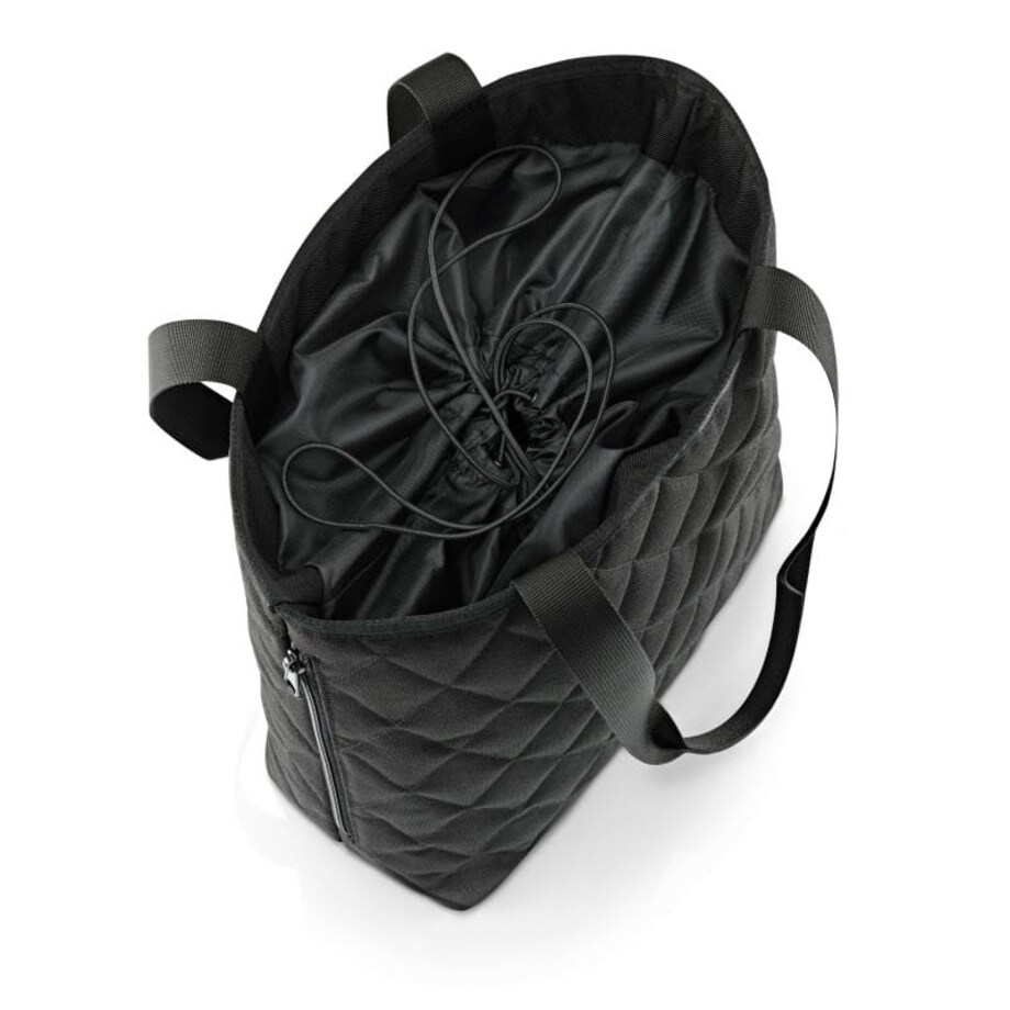 Torba classic shopper m rhombus black, 8 l