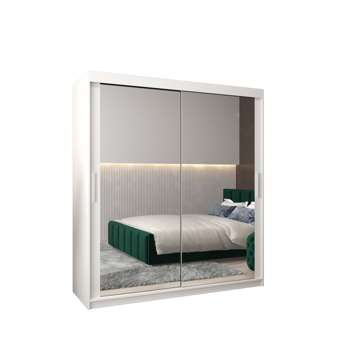 Szafa przesuwna Garderoba TOKYO 3 180 biały/biały