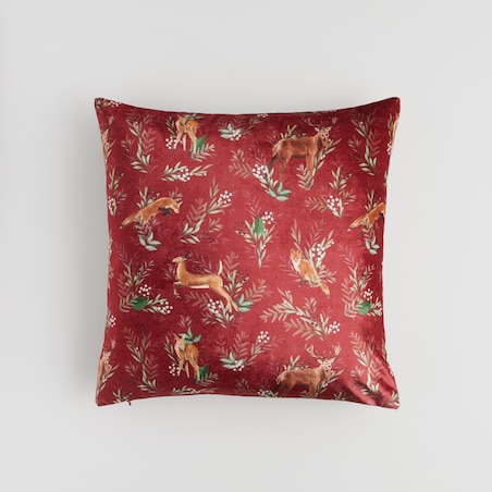 Poszewka z nadrukiem Wildero 45x45 cm z motywem zwierząt leśnych