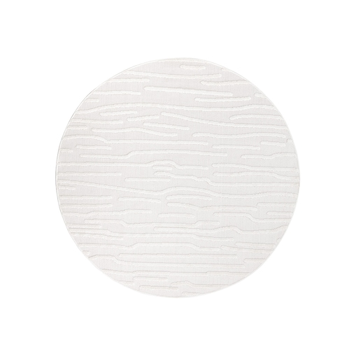 Dywan okrągły na zewnątrz i do wnętrz Sanori 4500 Krem 120x120