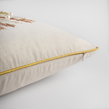 Poszewka Haftowana Arvore 45x45 cm z motywem choinki