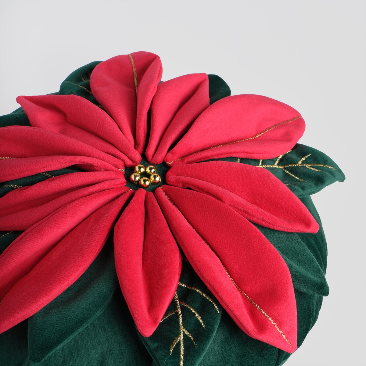 Poduszka Dekoracyjna Poinsetta z motywem gwiazdy betlejemskiej