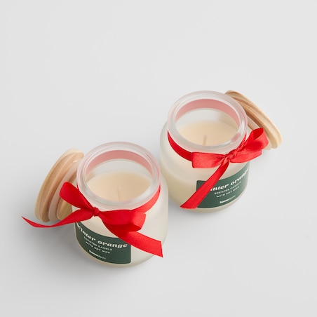 Komplet Świec Zapachowych Festio z motywem mikołaja