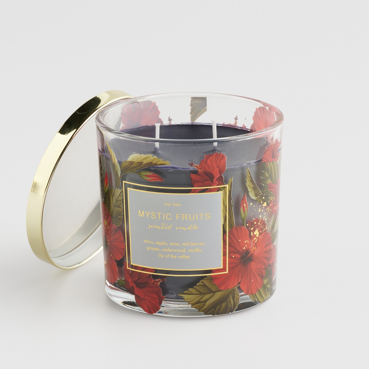 Świeca Zapachowa Akaia z motywem kwiatowym