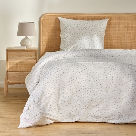 Pościel bawełniana z lamówką Avis 140x200 cm z motywem kwiatowym