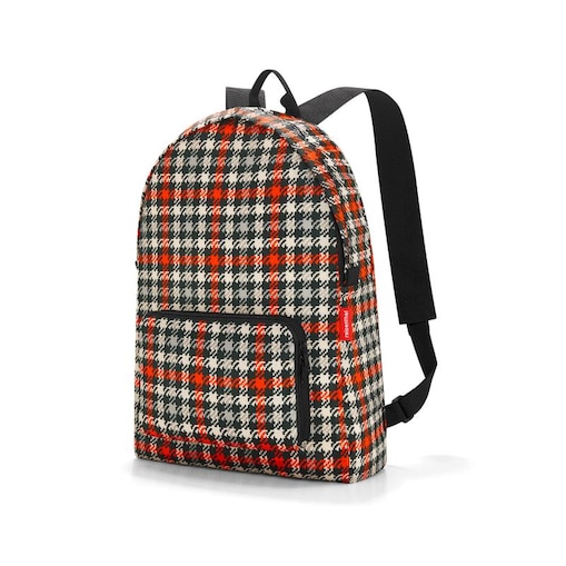 Plecak mini maxi rucksack glencheck red - poliester, 14 l